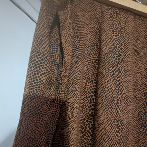 Leopard print brown and back midi skirt - Picture 3 of 4